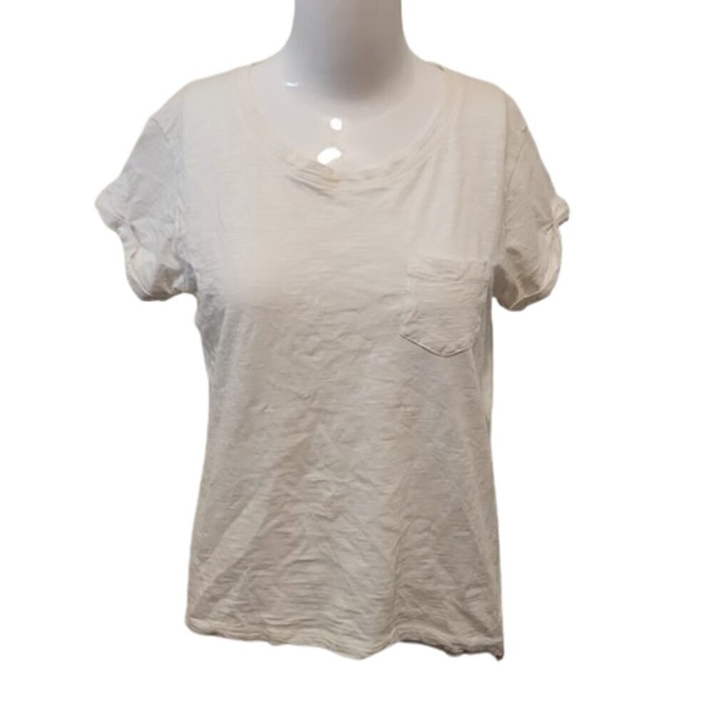 [American Rag] White Single Pocket Short Sleeve - Size L - Picture 6 of 9